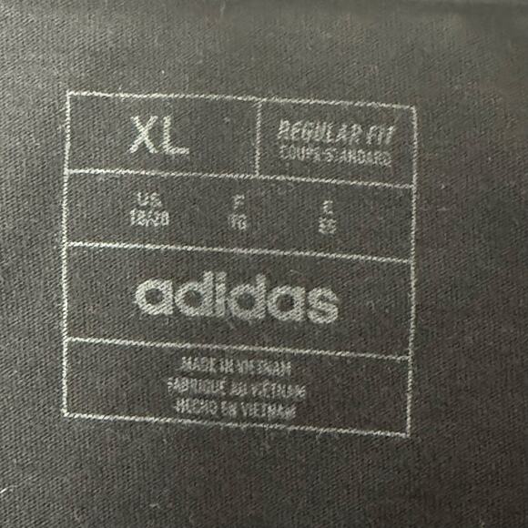 Adidas Boys XL Black Graphic T-Shirt Regular Fit Short Sleeve Casual Tee - Picture 3 of 5